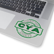 Load image into Gallery viewer, CYA Ceramic Your Assets (dark green) Logo Kiss-Cut Stickers
