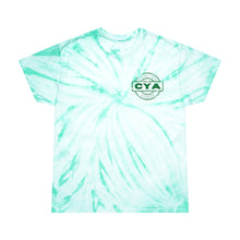 Load image into Gallery viewer, CYA Ceramic Your Assets (dark green) Logo Tie-Dye Tee, Cyclone
