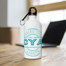 Load image into Gallery viewer, CYA Ceramic Your Assets (cyan) Logo Stainless Steel Water Bottle