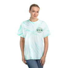 Load image into Gallery viewer, CYA Ceramic Your Assets (dark green) Logo Tie-Dye Tee, Cyclone