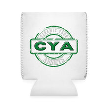 Load image into Gallery viewer, CYA Ceramic Your Assets (dark green) Logo Can Cooler Sleeve