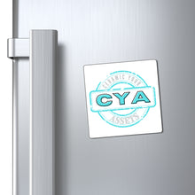 Load image into Gallery viewer, CYA Ceramic Your Assets (cyan) Logo Magnets
