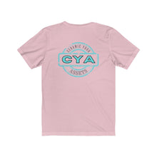 Load image into Gallery viewer, CYA Ceramic Your Assets (cyan) Logo Unisex Jersey Short Sleeve Tee