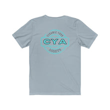 Load image into Gallery viewer, CYA Ceramic Your Assets (cyan) Logo Unisex Jersey Short Sleeve Tee