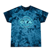 Load image into Gallery viewer, CYA Ceramic Your Assets (cyan) Logo Tie-Dye Tee, Crystal