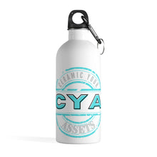 Load image into Gallery viewer, CYA Ceramic Your Assets (cyan) Logo Stainless Steel Water Bottle