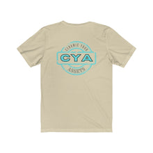 Load image into Gallery viewer, CYA Ceramic Your Assets (cyan) Logo Unisex Jersey Short Sleeve Tee