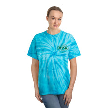 Load image into Gallery viewer, CYA Ceramic Your Assets (dark green) Logo Tie-Dye Tee, Cyclone