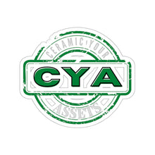 Load image into Gallery viewer, CYA Ceramic Your Assets (dark green) Logo Kiss-Cut Stickers
