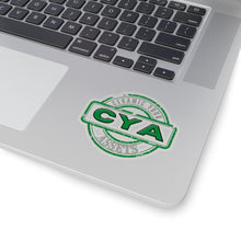 Load image into Gallery viewer, CYA Ceramic Your Assets (dark green) Logo Kiss-Cut Stickers