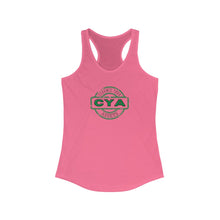 Load image into Gallery viewer, CYA Ceramic Your Assets (dark green) Logo Women's Ideal Racerback Tank