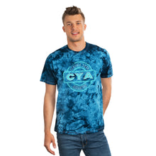 Load image into Gallery viewer, CYA Ceramic Your Assets (cyan) Logo Tie-Dye Tee, Crystal