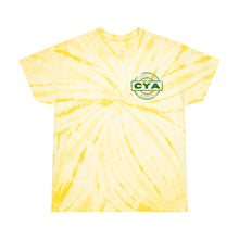 Load image into Gallery viewer, CYA Ceramic Your Assets (dark green) Logo Tie-Dye Tee, Cyclone
