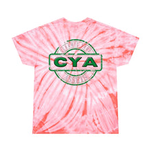 Load image into Gallery viewer, CYA Ceramic Your Assets (dark green) Logo Tie-Dye Tee, Cyclone