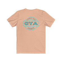 Load image into Gallery viewer, CYA Ceramic Your Assets (cyan) Logo Unisex Jersey Short Sleeve Tee