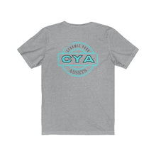 Load image into Gallery viewer, CYA Ceramic Your Assets (cyan) Logo Unisex Jersey Short Sleeve Tee
