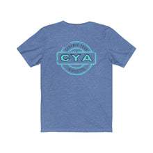 Load image into Gallery viewer, CYA Ceramic Your Assets (cyan) Logo Unisex Jersey Short Sleeve Tee