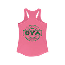 Load image into Gallery viewer, CYA Ceramic Your Assets (dark green) Logo Women's Ideal Racerback Tank