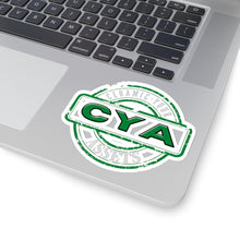 Load image into Gallery viewer, CYA Ceramic Your Assets (dark green) Logo Kiss-Cut Stickers