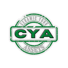 Load image into Gallery viewer, CYA Ceramic Your Assets (dark green) Logo Kiss-Cut Stickers
