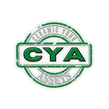 Load image into Gallery viewer, CYA Ceramic Your Assets (dark green) Logo Kiss-Cut Stickers