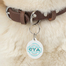 Load image into Gallery viewer, CYA Ceramic Your Assets (cyan) Pet Tag