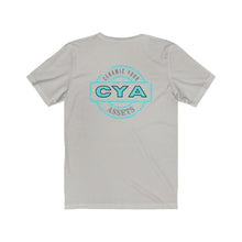 Load image into Gallery viewer, CYA Ceramic Your Assets (cyan) Logo Unisex Jersey Short Sleeve Tee
