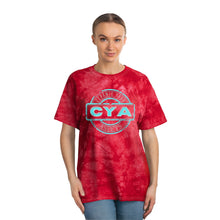 Load image into Gallery viewer, CYA Ceramic Your Assets (cyan) Logo Tie-Dye Tee, Crystal
