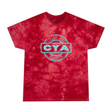 Load image into Gallery viewer, CYA Ceramic Your Assets (cyan) Logo Tie-Dye Tee, Crystal
