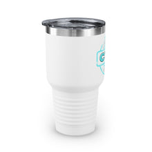 Load image into Gallery viewer, CYA Ceramic Your Assets (cyan) Logo Ringneck Tumbler
