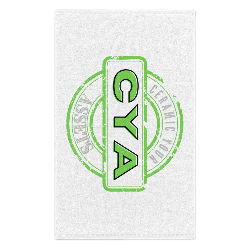 CYA Ceramic Your Assets (lime) Rally Towel, 11x18