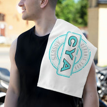 Load image into Gallery viewer, Cya Ceramic your assets (Cyan) Rally Towel, 11x18
