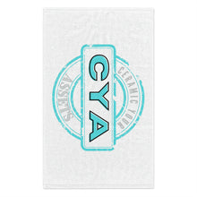 Load image into Gallery viewer, Cya Ceramic your assets (Cyan) Rally Towel, 11x18
