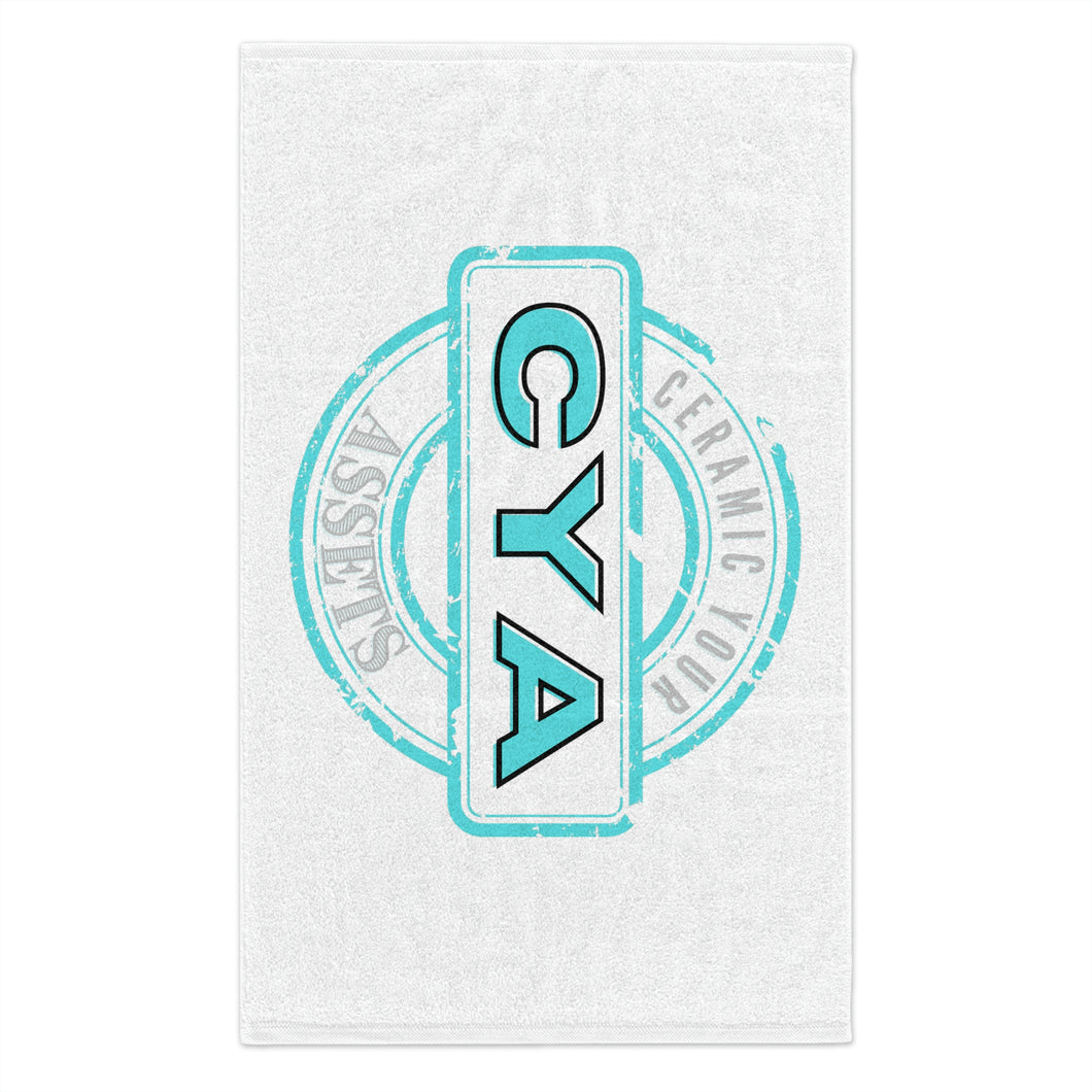 Cya Ceramic your assets (Cyan) Rally Towel, 11x18