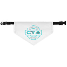 Load image into Gallery viewer, CYA Ceramic Your Assets (cyan) Logo Pet Bandana Collar

