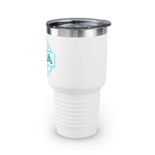 Load image into Gallery viewer, CYA Ceramic Your Assets (cyan) Logo Ringneck Tumbler
