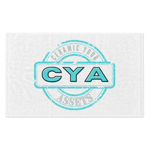 Load image into Gallery viewer, Cya Ceramic your assets (Cyan) Rally Towel, 11x18
