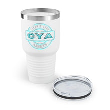 Load image into Gallery viewer, CYA Ceramic Your Assets (cyan) Logo Ringneck Tumbler
